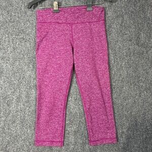 Under Armour Women's Purple Heathered Capris Leggings Athletic Workout Small